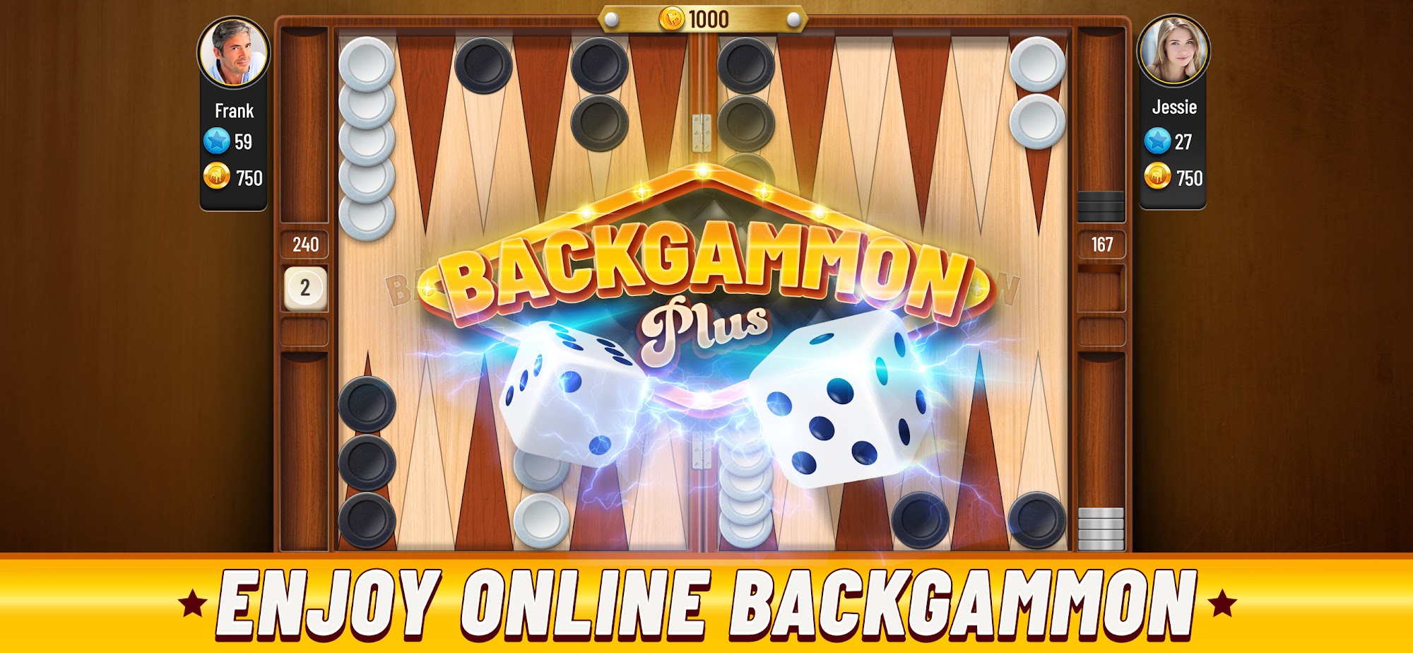 Скачать Backgammon Plus - Board Game: Android Настольные игра на телефон и планшет.