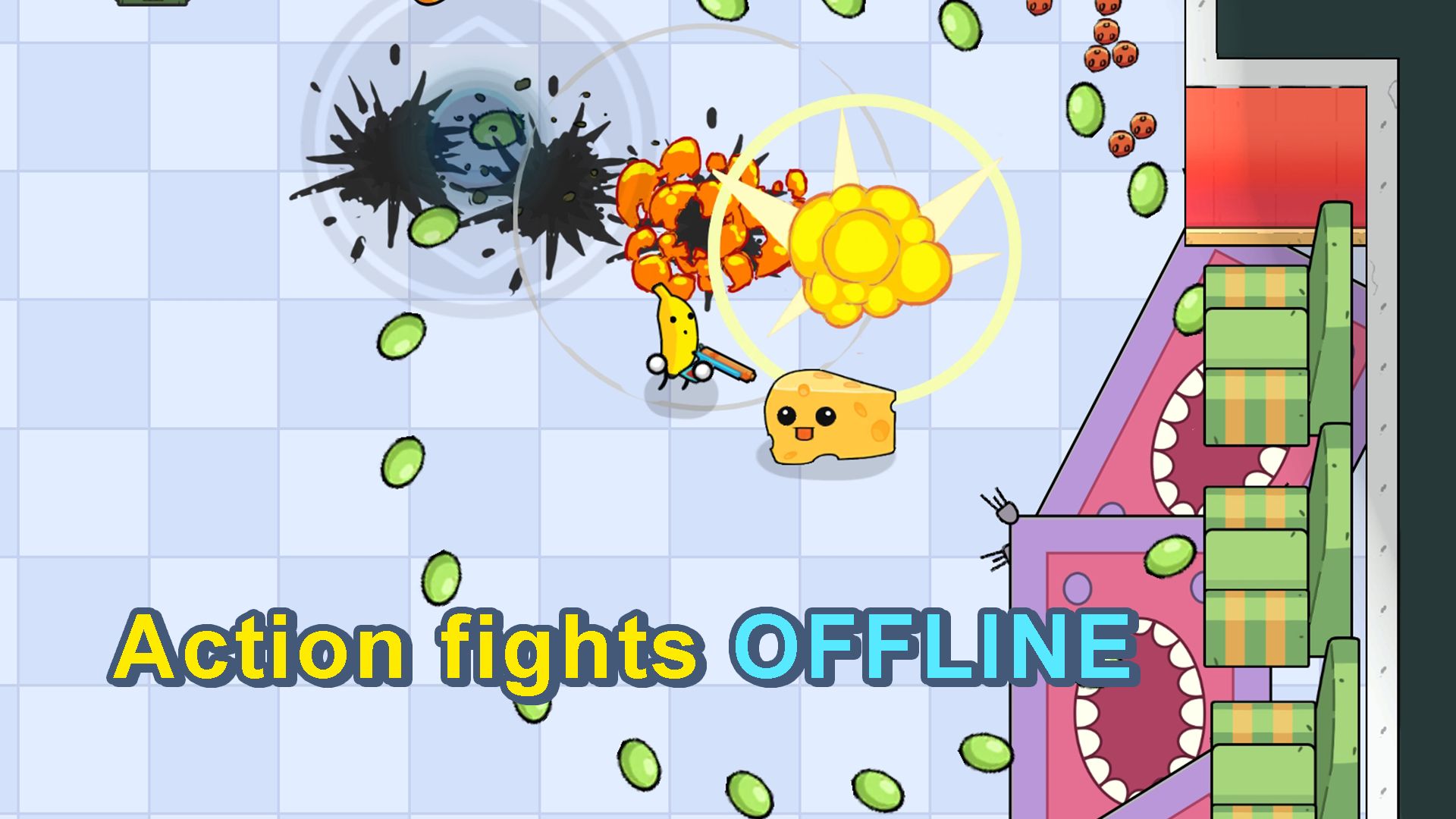 Скачать Banana Gun roguelike offline: Android Изометрические шутеры игра на телефон и планшет.