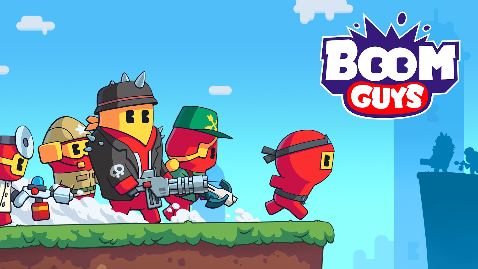 Скачать BOOM GUYS Top online PVP brawl: Android 2D шутеры игра на телефон и планшет.