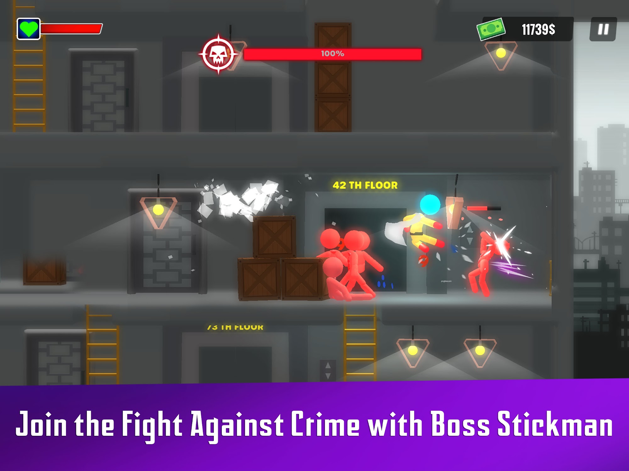 Скачать Boss Stickman: Android Аркадные драки игра на телефон и планшет.