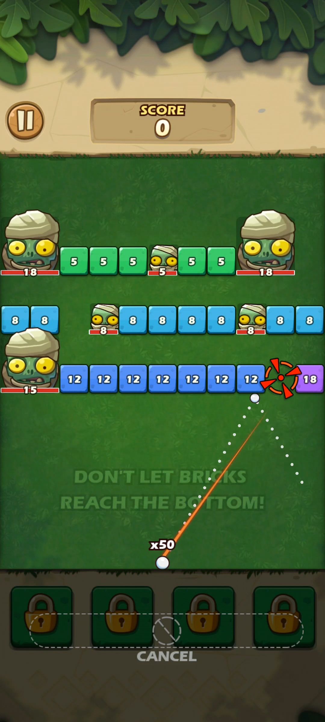 Скачать Breaker Fun 2: Zombie Brick: Android Логические стрелялки игра на телефон и планшет.