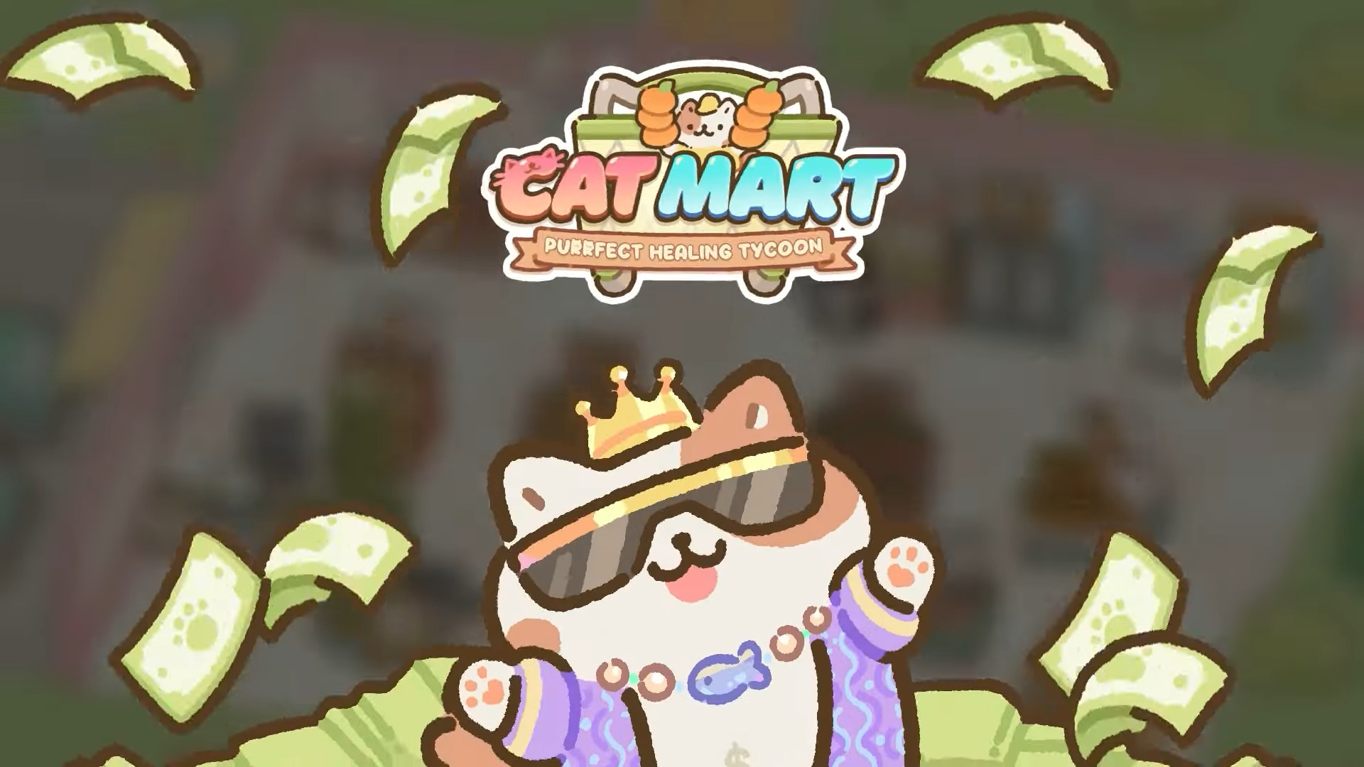 Скачать Cat Mart : Purrfect Tycoon: Android Животные игра на телефон и планшет.