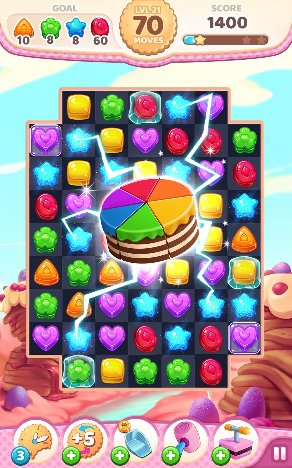 Скачать Cookie Rush Match 3: Android Три в ряд игра на телефон и планшет.