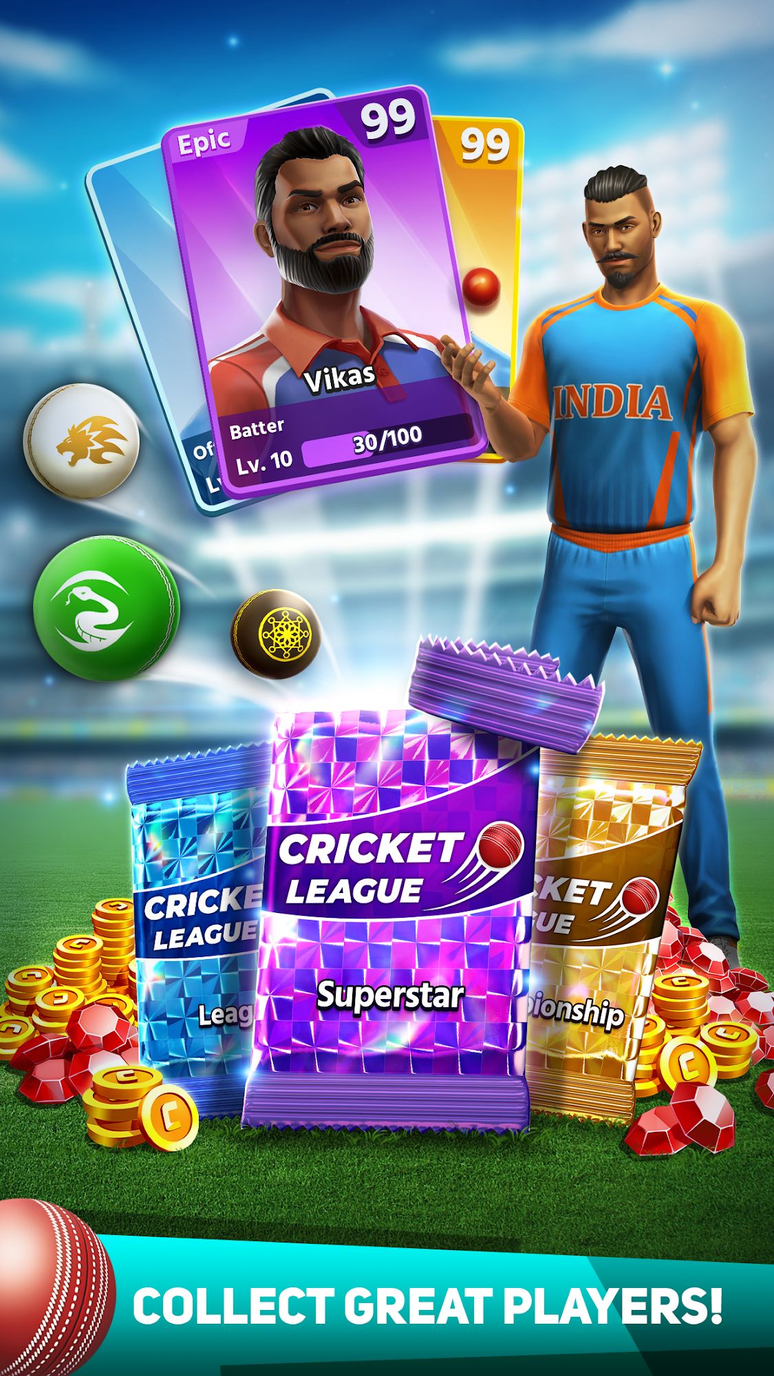 Скачать Cricket League: Android Крикет игра на телефон и планшет.