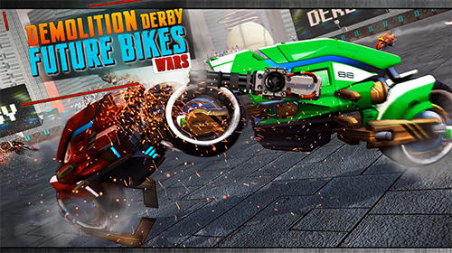 Скачать Demolition derby future bike wars: Android Мотоциклы игра на телефон и планшет.