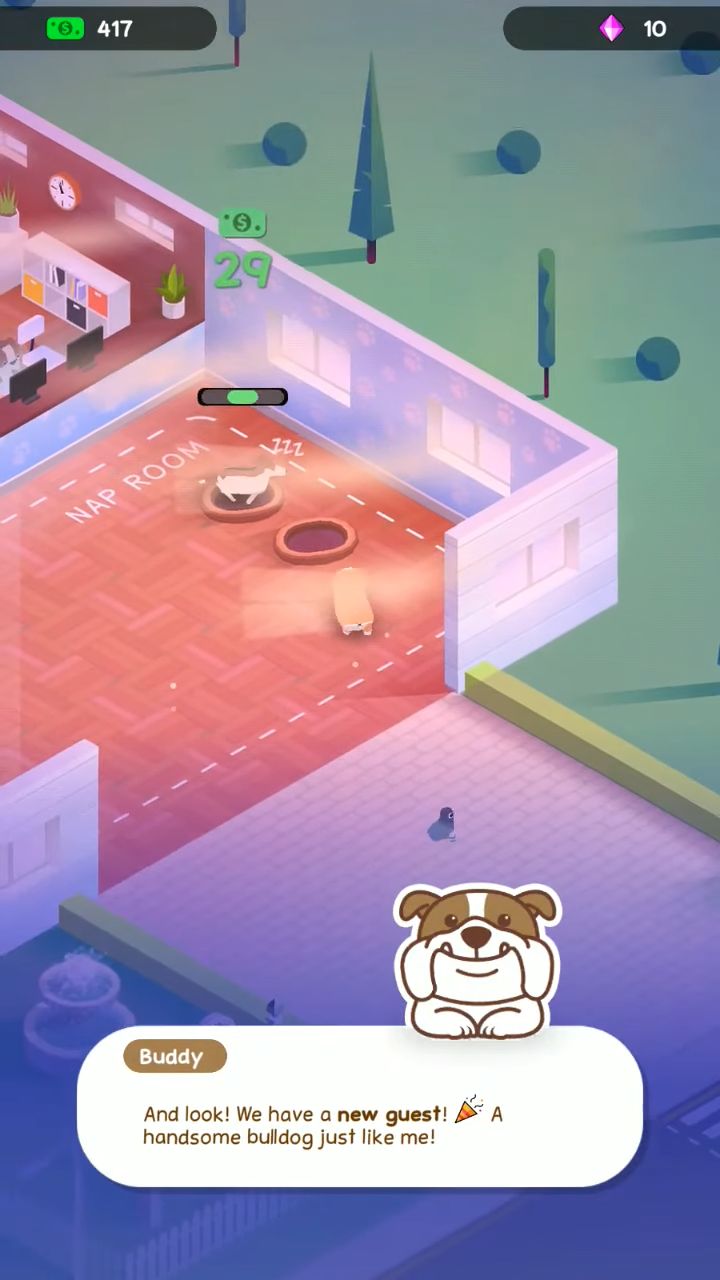 Скачать Dog Hotel Tycoon: Android Менеджеры игра на телефон и планшет.