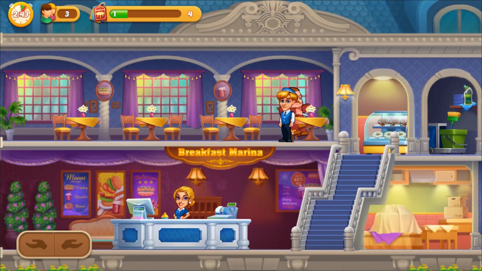 Скачать Dream Restaurant - Hotel games: Android Простые игра на телефон и планшет.