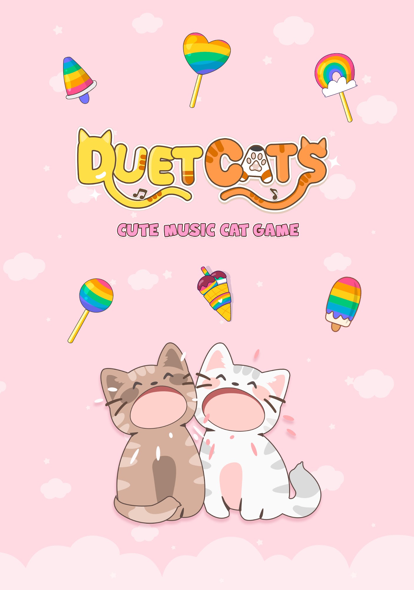 Скачать Duet Cats: Cute Popcat Music: Android Мультиплеер игра на телефон и планшет.