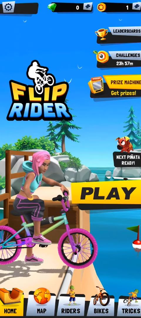 Скачать Flip Rider - BMX Tricks: Android Спортивные игра на телефон и планшет.