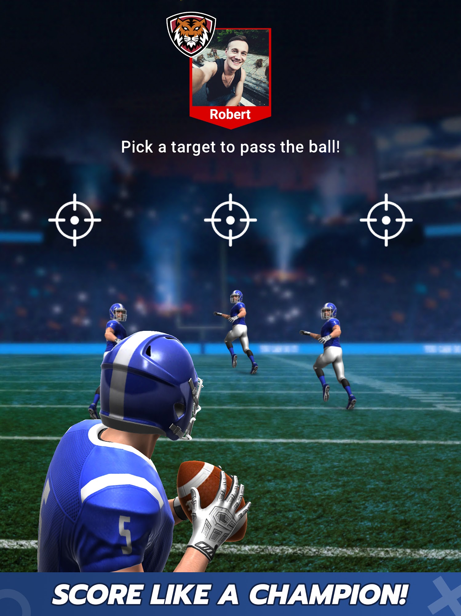 Скачать Football Battle - Touchdown!: Android Американский футбол игра на телефон и планшет.