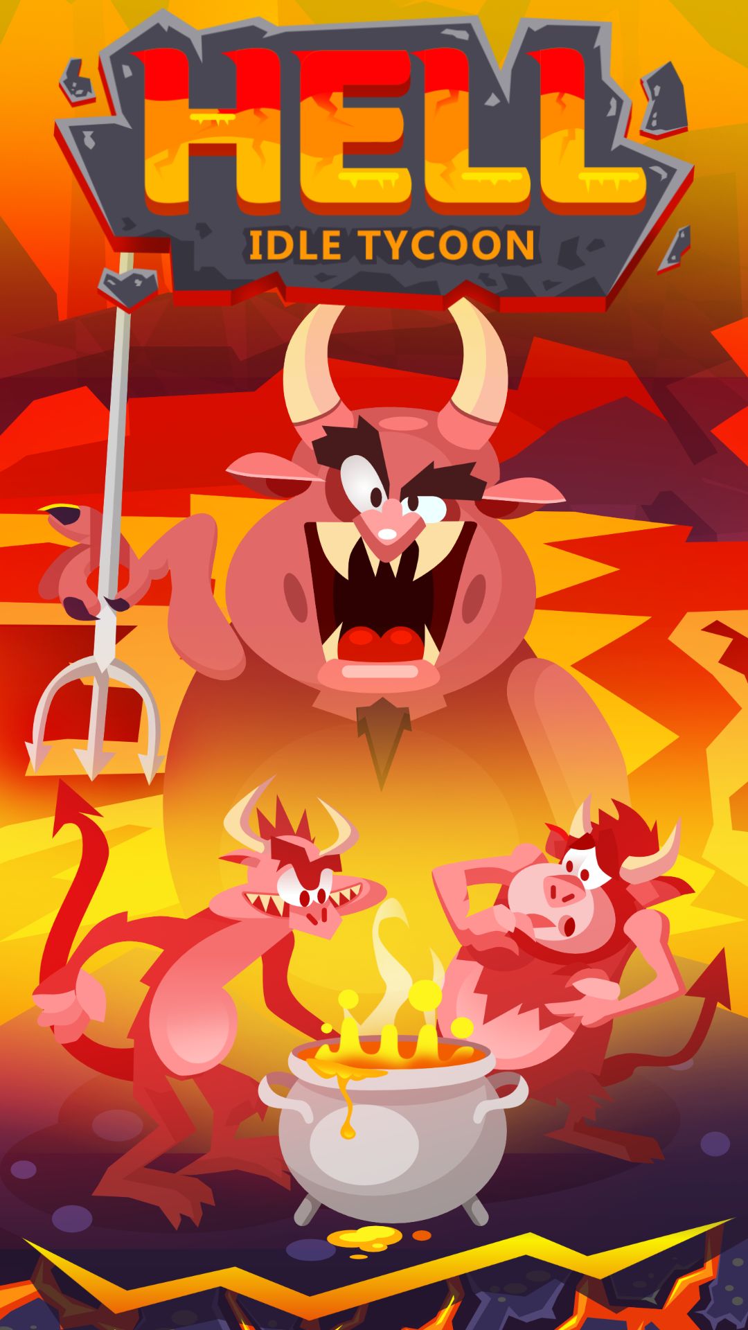 Скачать Hell: Idle Evil Tycoon Sim: Android Кликеры игра на телефон и планшет.