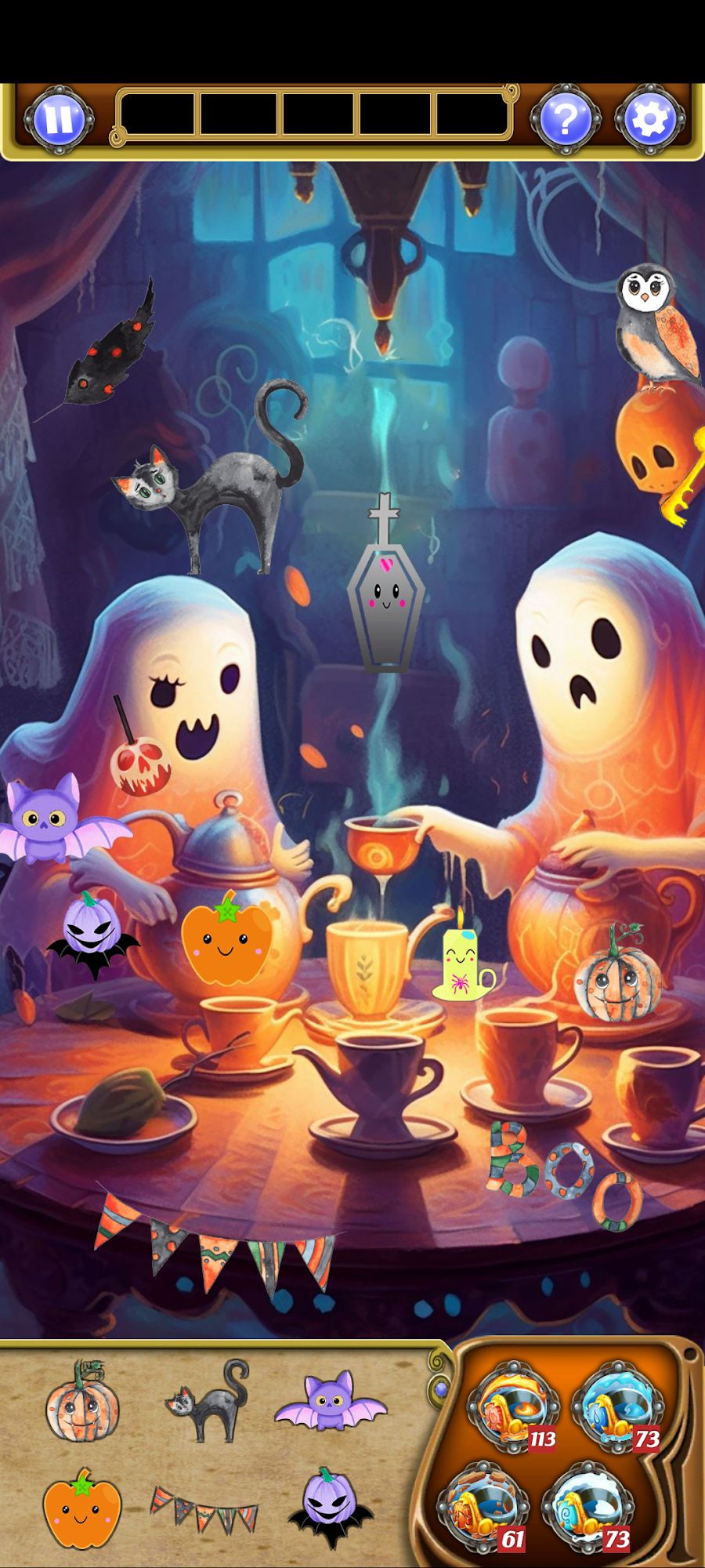 Скачать Hidden Object: Happy Halloween: Android Поиск предметов игра на телефон и планшет.