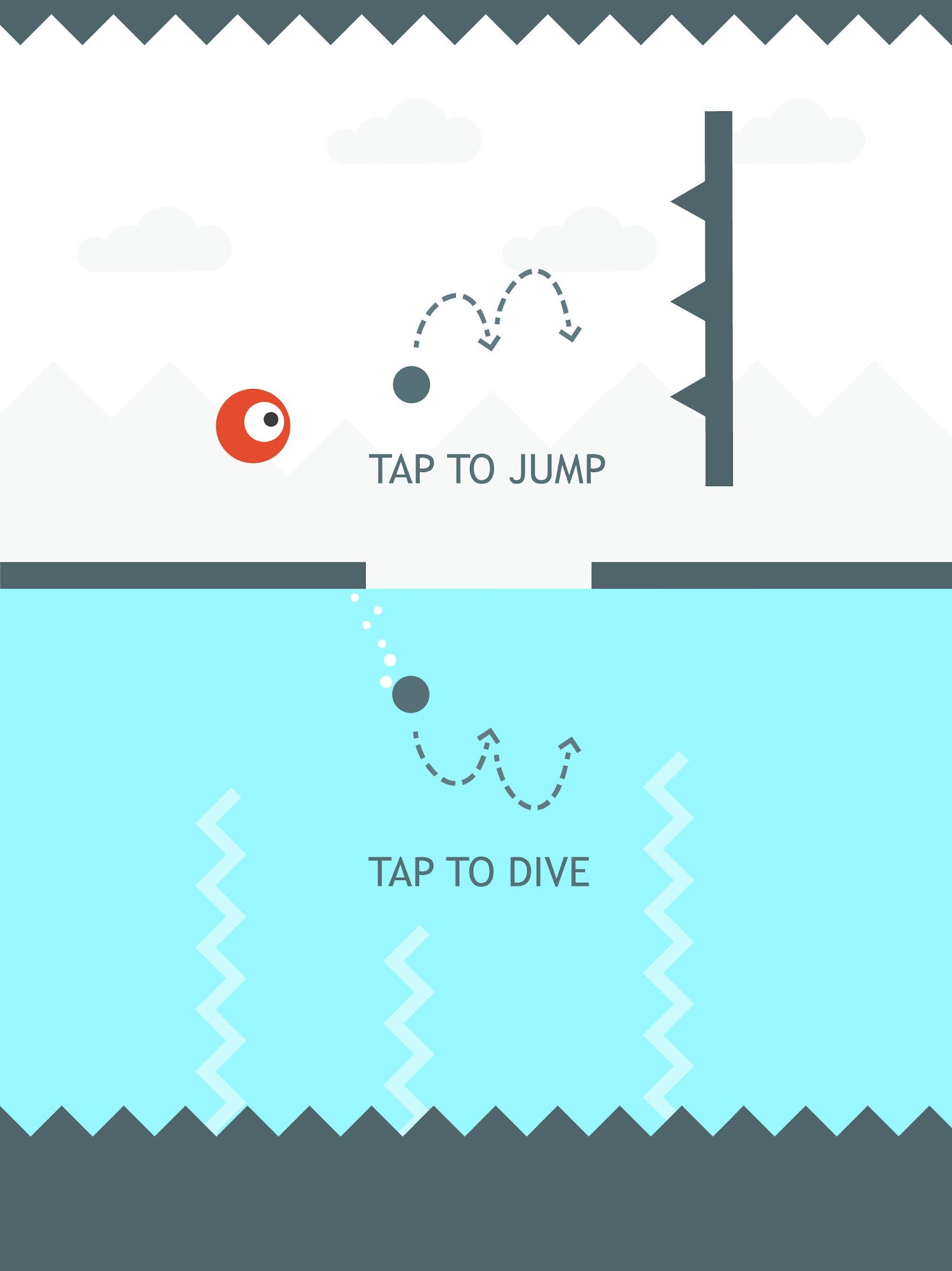 Скачать Hop Hop Hop Underwater: Android Аркады игра на телефон и планшет.