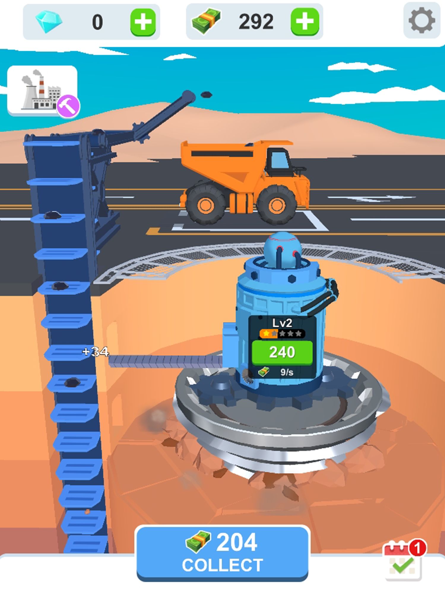 Скачать Idle Dig Factory: Android Простые игра на телефон и планшет.