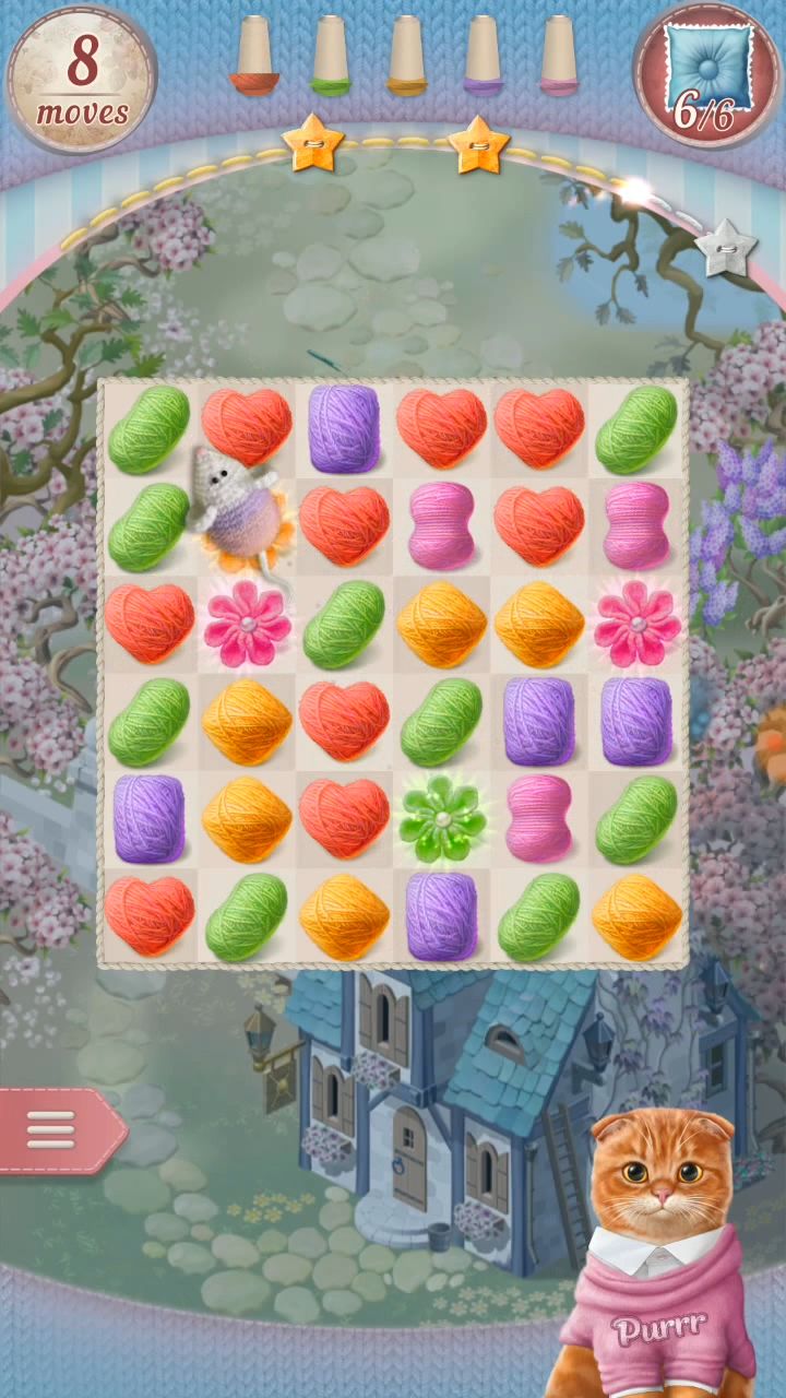 Скачать Knittens: Match 3 Puzzle: Android Три в ряд игра на телефон и планшет.