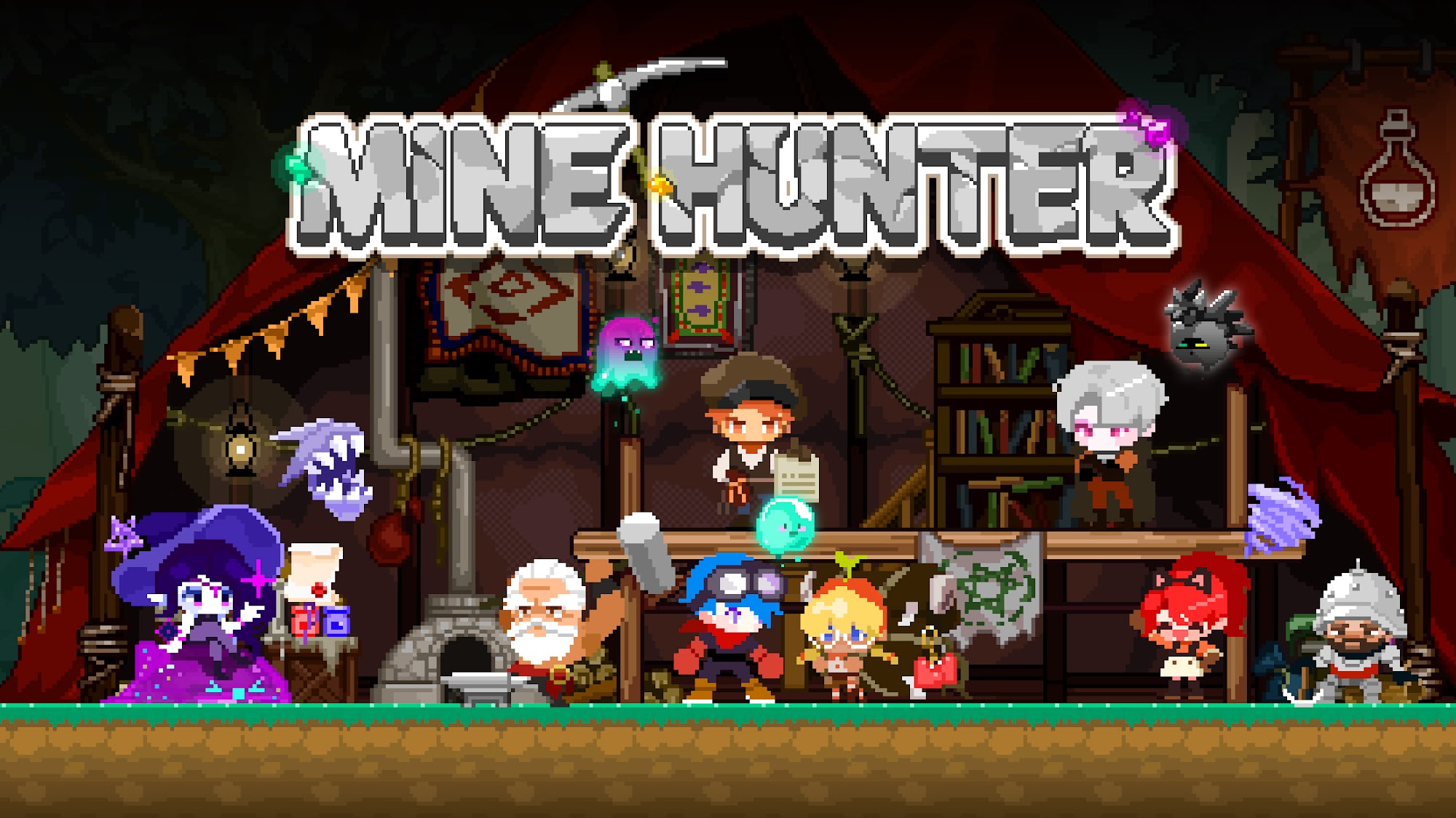 Скачать Mine Hunter: Pixel Rogue RPG: Android Платформер игра на телефон и планшет.