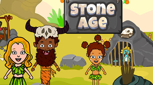 Скачать My stone age town: Jurassic caveman games for kids: Android Для детей игра на телефон и планшет.