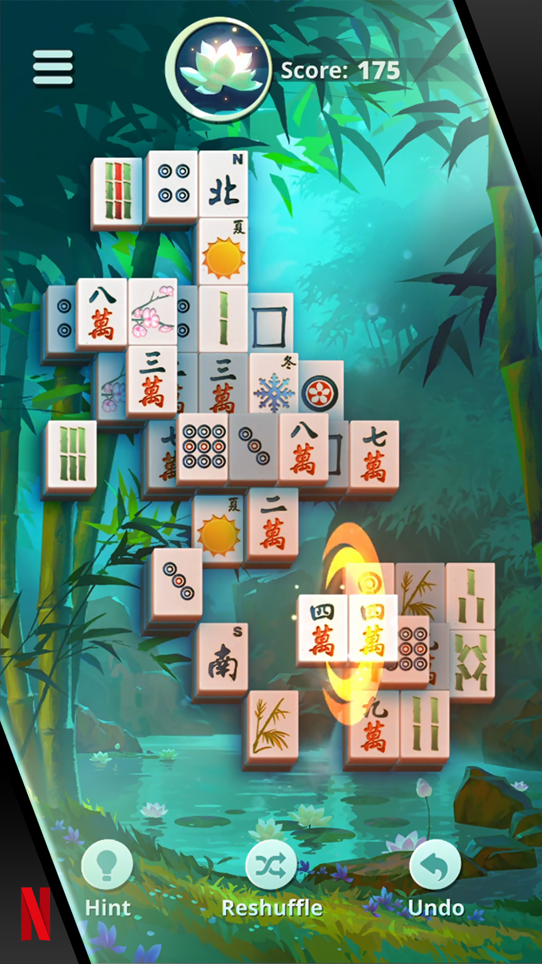 Скачать NETFLIX Mahjong Solitaire: Android Логические игра на телефон и планшет.