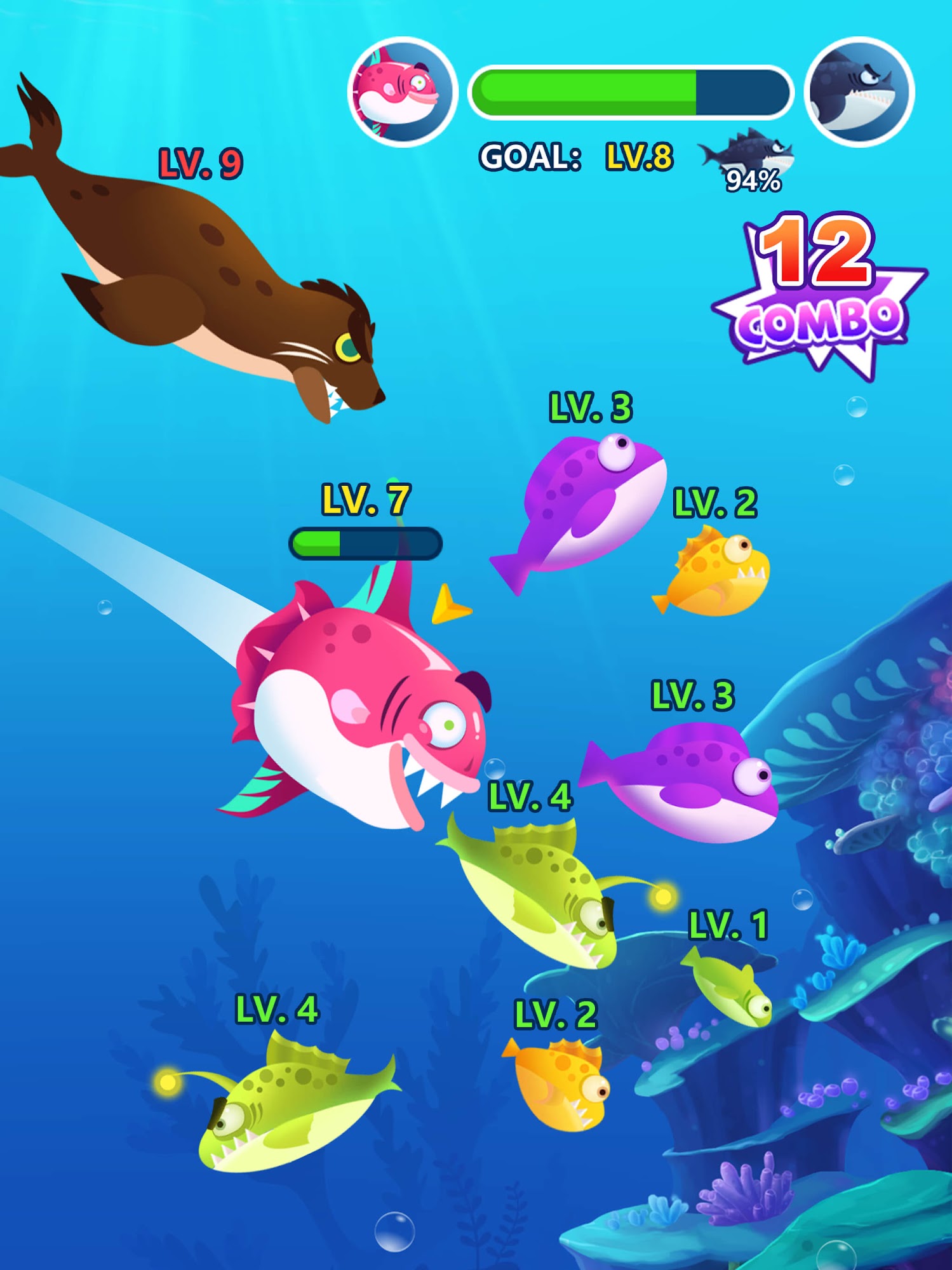 Скачать Ocean Domination - Fish.IO: Android PvP игра на телефон и планшет.