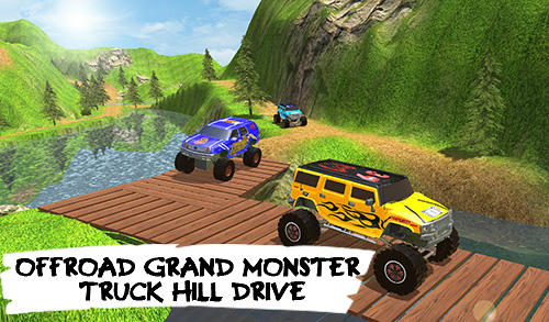 Скачать Offroad grand monster truck hill drive: Android Гонки по бездорожью игра на телефон и планшет.