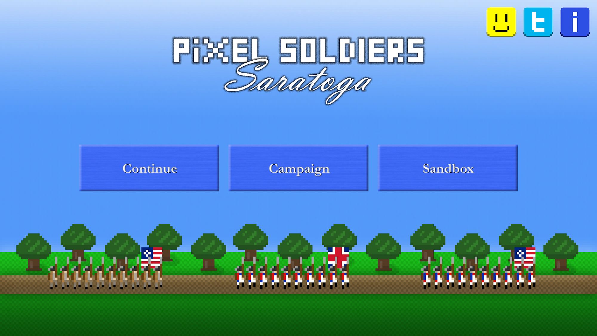 Скачать Pixel Soldiers: Saratoga 1777: Android Мультиплеер игра на телефон и планшет.