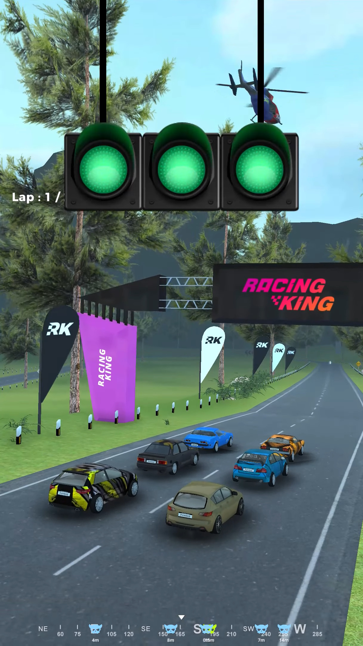Скачать Racing King - 3D Car Race: Android Машины игра на телефон и планшет.
