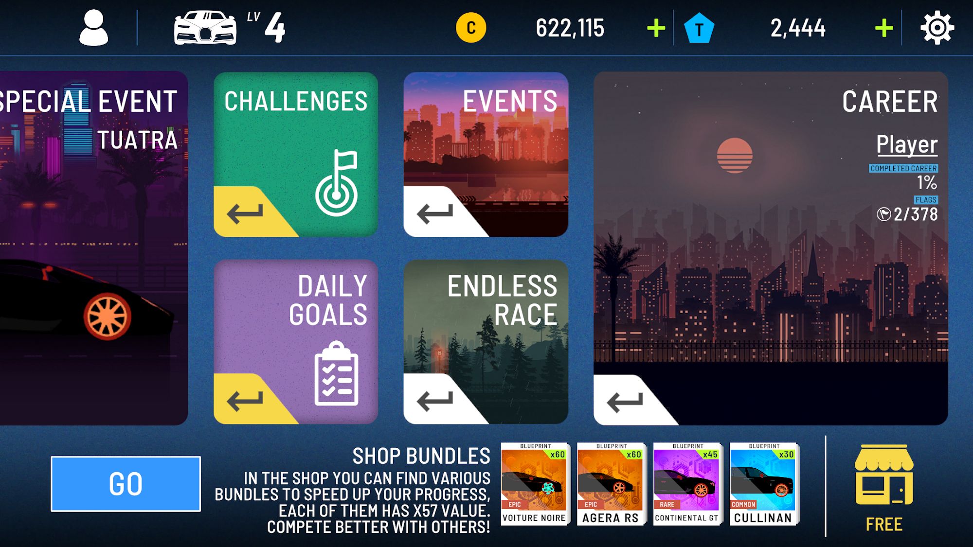 Скачать Shadow Racing: The Rise: Android Гонки игра на телефон и планшет.
