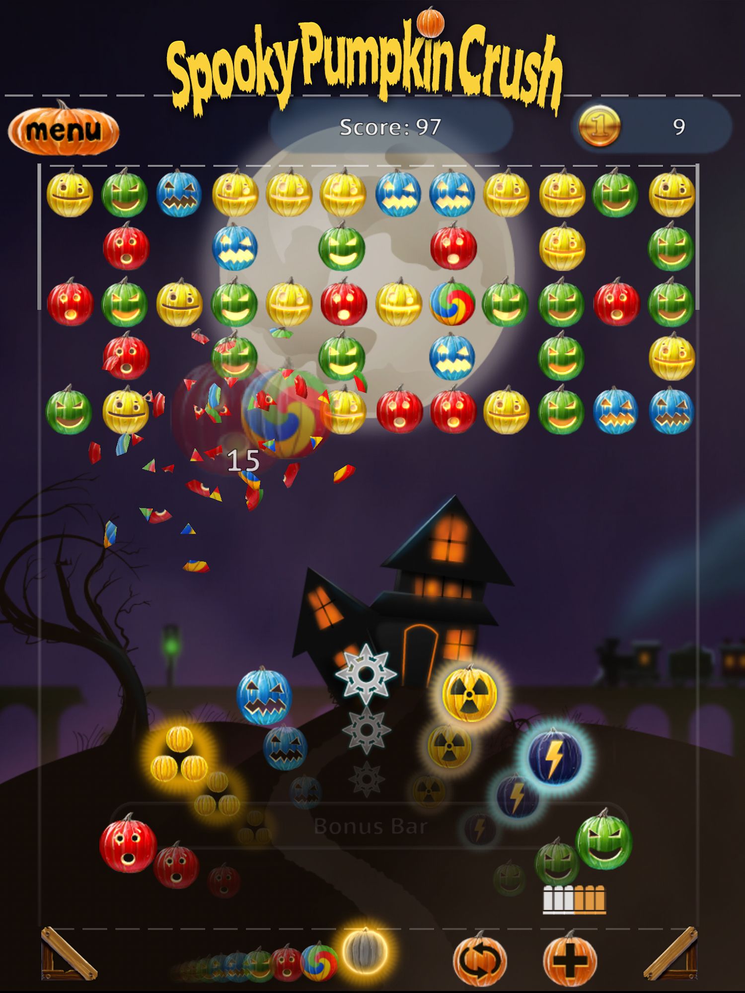 Скачать Spooky House ® Pumpkin Crush: Android Шарики игра на телефон и планшет.