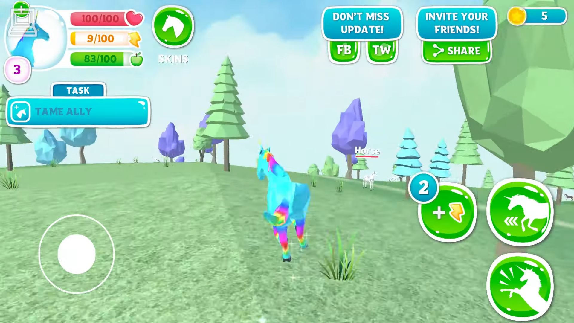 Скачать Unicorn Christmas Simulator: Android Животные игра на телефон и планшет.
