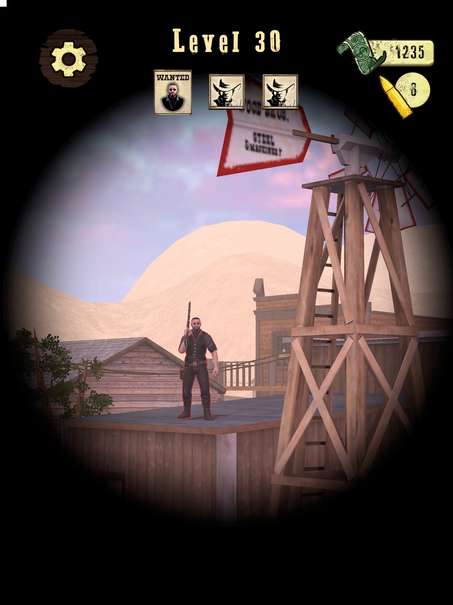 Скачать Wild West Sniper: Cowboy War: Android Ковбои игра на телефон и планшет.