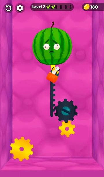 Скачать Worm out: Brain teaser & fruit: Android С реалистичной физикой игра на телефон и планшет.