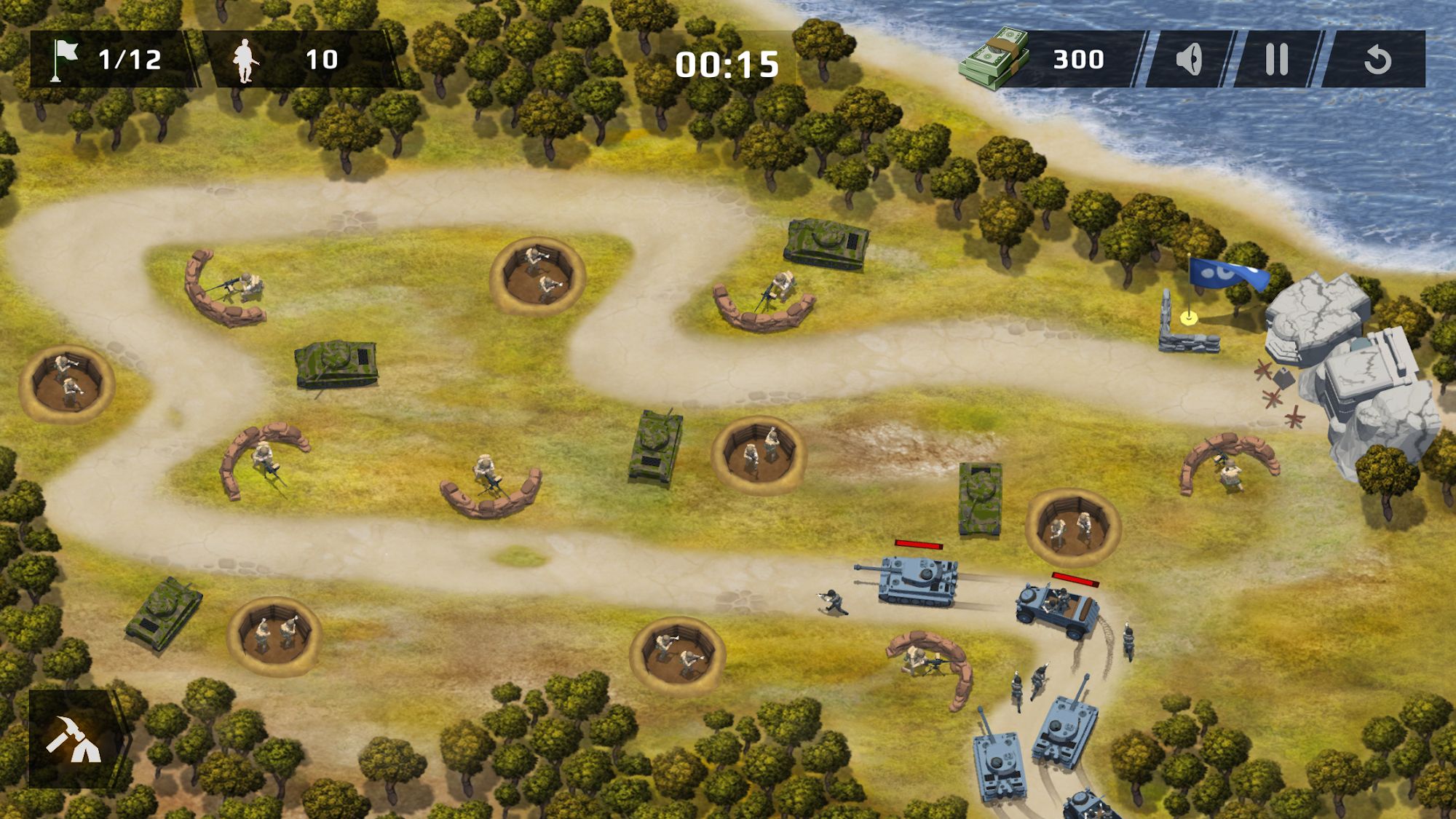 Скачать WWII Defense: RTS Army TD game: Android Про войну игра на телефон и планшет.
