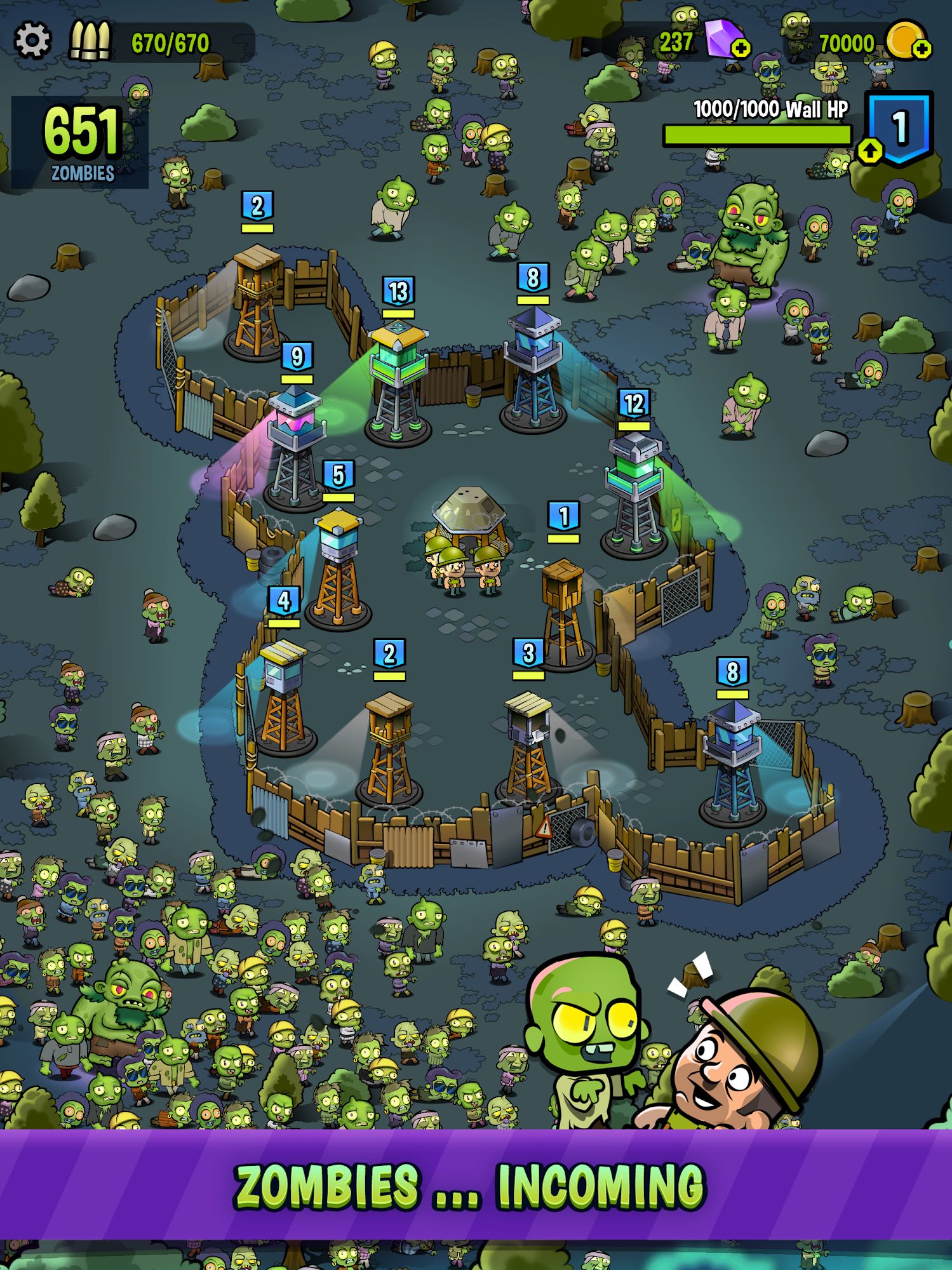 Скачать Zombie Towers: Android Стратегии игра на телефон и планшет.