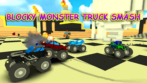 Скачать Blocky monster truck smash: Android Дерби игра на телефон и планшет.