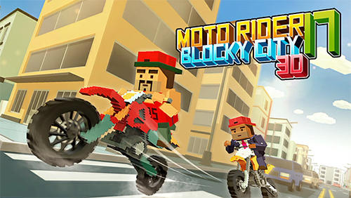 Скачать Moto rider 3D: Blocky city 17: Android Пиксельные игра на телефон и планшет.