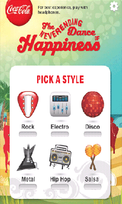 Скачать Neverending Dance of Happiness (Coca - Cola): Android игра на телефон и планшет.