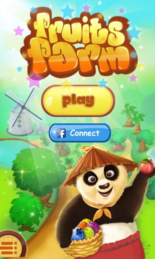 Скачать Panda and fruits farm: Android Три в ряд игра на телефон и планшет.