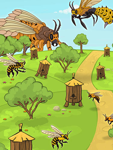 Angry bee evolution: Idle cute clicker tap game