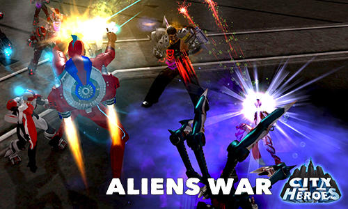 Скачать City heroes 3D: Aliens war: Android Супергерои игра на телефон и планшет.