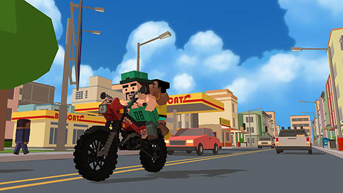 Moto rider 3D: Blocky city 17