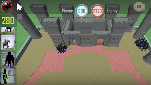Stickman 3D: Defense of castle