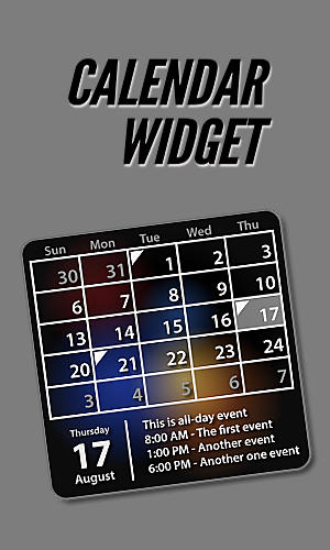 Бесплатно скачать приложение Calendar widget на Андроид 2.2 телефоны и планшеты.