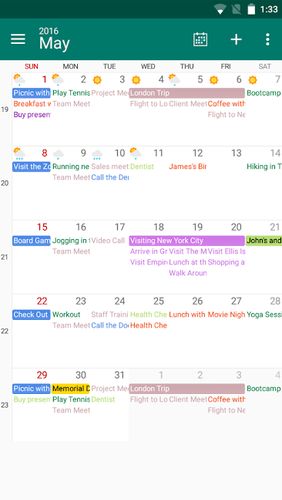 DigiCal calendar agenda