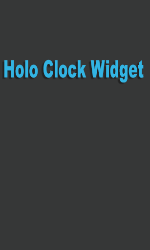 Бесплатно скачать приложение Holo Clock Widget на Андроид телефоны и планшеты.