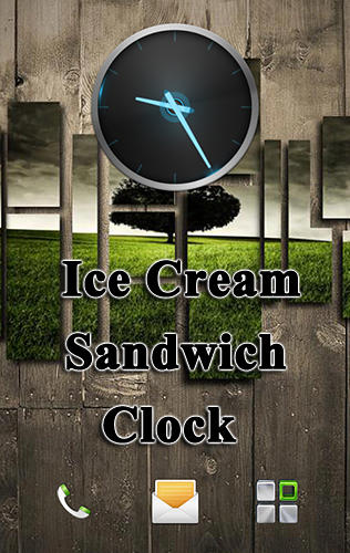 Бесплатно скачать приложение Ice cream sandwich clock на Андроид 1.5 телефоны и планшеты.