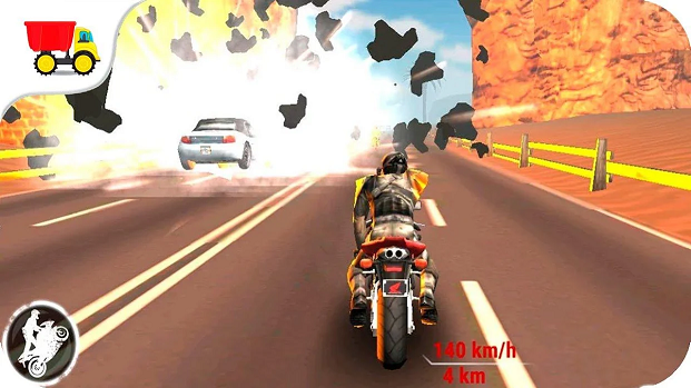 Скачать Super 3D Highway Bike Stunt: Motorbike Racing Game на Андроид 4.4 бесплатно.