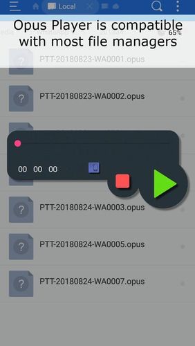 Opus player - WhatsApp audio search and organize