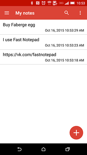 Fast notepad