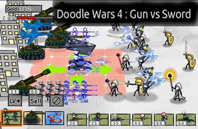 Скачать Doodle Wars 4 : Gun vs Sword на iPhone iOS 3.0 бесплатно.