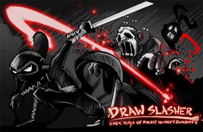 Скачайте Аркады игру Draw Slasher: Dark Ninja vs Pirate Monkey Zombies для iPad.